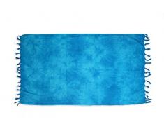 Soleil dOcre 400012 Tie and Dye Fouta Coton Turquoise 200 x 100 cm