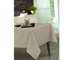 Calitex Stacy Nappe Ovale Polyester Gris Perle 240 x 180 cm