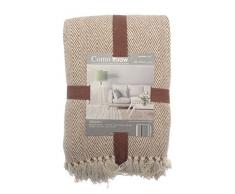 COMO Couvre-lit 228Â x 254Â cm pour Grand canapÃ©, Fauteuil et lit Marron/Beige