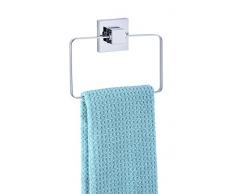 WENKO 22689100 Anneau porte-serviettes Quadro Vacuum-Loc, ABS/Acier Inoxydable, 18,5 x 14 x 3,5 cm