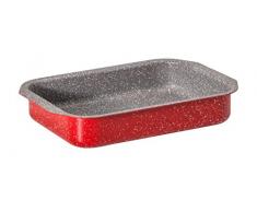 Bialetti Y0C8LS0003 Plat Ã rÃ´tir, Aluminium, Gris/Rouge, 35 cm