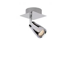 Lucide LANA - Spot Plafond - LED - GU10 - 1x5W 3000K - IP44 - Chrome
