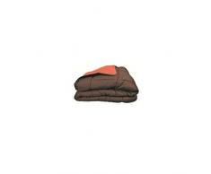 Couette bicolore Polyester Chocolat/Corail 140 x 200 cm - POYET MOTTE - Gamme CALGARY