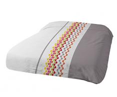 Soleil docre Vitamine Couette Imprimée, Polyester, Blanc, 140x200 cm