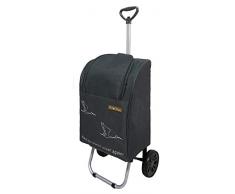 Bo Time 3760278732948 Chariot de Courses, Fer, Textile, Gris, 40 L