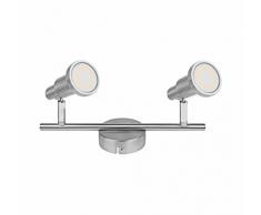 OSRAM - Applique Plafonnier LED - 2 Spots Orientables - 2 Spots GU10 3W Equivalent 35W Inclus - Blanc Chaud 2700K