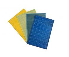 Excelsa Oriented Lot de 4 Sets de Table en Bambou Multicolore 45 x 30 cm