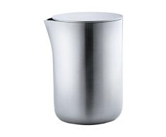 Blomus 63620 Basic - Pot à Lait avec Couvercle en Acier Inoxydable Gris, 7,3 x 6,5 x 9,6 cm