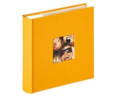 Walther Album de Design Memo Fun Maïs Jaune, 200 F. 10 x 15 Album Photo, Structure Couverture, Jaune, 24 x 22 cm