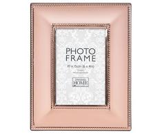 Innova PM07935 Cadre Photo MÃ©tal Double PerlÃ©, Rose, 25 x 20 x 2 cm
