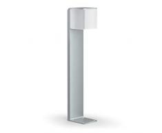 Lampadaire Steinel GL 80 LED iHF Cubo argent, lampe de jardin LED, détecteur de mouvement 160°, connectable au réseau, peut être utilisé via app
