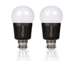 Veho KASA Bluetooth Smart ampoule LED, smartphone contrôlée, à intensité variable, Changement de couleur, Plastique, blanc, B22, 7.5 wattsW
