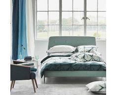 Designers Guild Seraya Housse de Couette, Satin de coton, Graphite, 240x220 cm