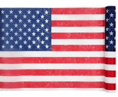 Santex 4846-99 Chemin de Table Imprimé Amérique Carton Multicolore 500 x 30 x 0,01 cm