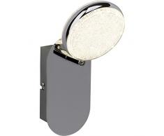 Brilliant AG G53710/15 Spot LED avec fonction variateur et changement de couleurs - tÃ©lÃ©commande fournie, MÃ©tal, IntÃ©grÃ©, 6 W, Chrome