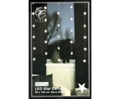 Star 2006-64 Rideau en LED avec des Ãtoiles 30 LumiÃ¨res Plastique Blanc Chaud 90 x 120 cm