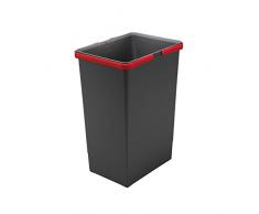 ELLETIPI Coque Box Seau avec Manche pour poubelles Ecofil H44, Gris