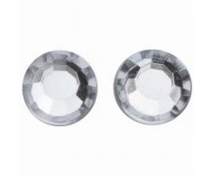 GLOREX P et ddiamanten Rond 10 mm Crystal Autocollant, Plastique, Argent, 14,5 x 8.6 x 0,2 cm