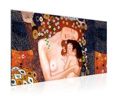 Tableau decoration murale Gutav Klimt la mÃ¨re et de lenfant - XXL Impression sur Toile Salon Appartment 1 Parties - prÃªt Ã accrocher - 700212a