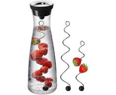 WMF 617709995 Carafe Ã Eau et 2 Brochettes Ã Fruits, Verre, Transparent, 10 cm