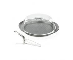 Guzzini, Ensemble Ã GÃ¢teau: Cloche, Plat Et Pelle Ã Tarte, 39,3 x 33 x h11,7 cm