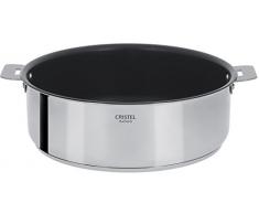 Cristel - S26QMPE- Sauteuse inox 26cm sans poignÃ©e amovible - Anti-adhÃ©rent Exceliss+ Collection Casteline