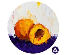 Homedecor. Maison pour Peach Sake DIY adhÃ©sif Tissu Cercles Murale sur Toile, tissÃ© Polyester, Grande, 71Â x 71Â cm, Multi/Couleur