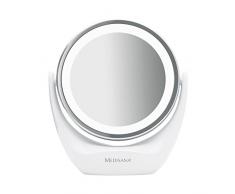 Medisana cM840 â Miroir de Maquillage de bureau Compact (de voyage) 16.9x8x19 cm Blanc et argent