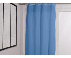 Soleil docre Panama Voilage en Coton avec oeillets 140x240 cm Panama Coton Bleu