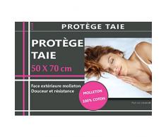 LOVELY CASA Protège Oreiller, Coton, Molleton, 70x50 cm