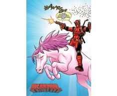 Pyramid International Poster Deadpool Licorne, Papier glacÃ©, Multicolore, 91,5x61cm