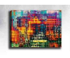 Bonamaison Peinture sur toile, multicolore, 70 x 100 cm - Conçu et fabriqué en Turquie