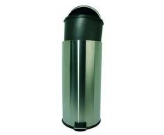 MSV 100157 Poubelle 30l, INOX/Polypropylène, Acier, 29,3 cm