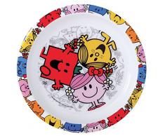FUN HOUSE 005182 Monsieur Madame Assiette Micro-ondable pour Enfant, PolypropylÃ¨ne, Rose, 22 x 22 x 1 cm