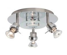 Brilliant AG G67134/77 Ringo Plafonnier à 3 Lumières Métal 50 W GU10 Chrome