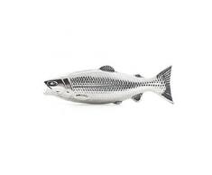 Kikkerland MS003 Savon Magique Poisson, Acier Inoxydable, Argent, 12,5 x 3,7 x 2,7 cm