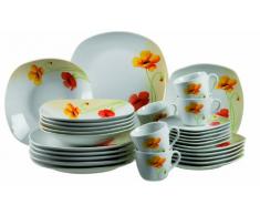 Domestic 920834 Service tasses a cafÃ© et assiettes 30 Pieces Papavero