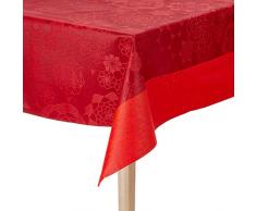 Nydel EPX43294613 Nappe Jacquard Electra Anti Tache, Bordeaux, Carrée 170 x 170 cm