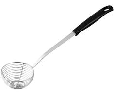 Fackelmann 48488 Ãpuisette pour Fondue 27,5x6,4cm en Plastique/INOX, Acier Inoxydable, Argent/Noir, 5 x 6,4 x 5 cm