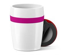 Emsa N2060400 Travel Cup Ceramic Tasse 0.2L Rose, Silicone, 11,2 cm