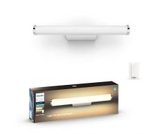 Philips Hue White Ambiance Applique miroir salle de bain petit modÃ¨le Adore Blanc Compatible Bluetooth, Fonctionne avec Alexa - TÃ©lÃ©commande incluse