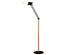 Aluminor METEOR LED 4 N LAMPADAIRE, Noir + Merisier Vasque Mi Polycarbon