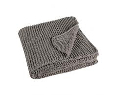 Linder Plaid, 100Pourcentacrylique, Gris, 130x160