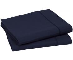 Blanc des Vosges Uni Drap Percale Navy 240 x 300 cm, Coton