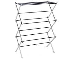 AmazonBasics Séchoir à linge pliant - Chromé