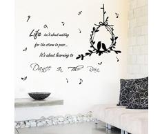Walplus Autocollant Mural Dance dans la Pluie Amovible Art DÃ©calques Vinyle DÃ©coration de Maison DIY Vivant Chambre Bureau Papier Peint DEnfants Cadeau, Multicolore