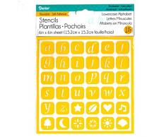 Darice Pochoir Autocollant rÃ©utilisableÂ âÂ 15Â cm x 15Â cm Basse Alpha
