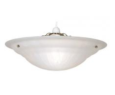 Oaks Lighting Mita Suspension en albâtre Blanc 38 cm