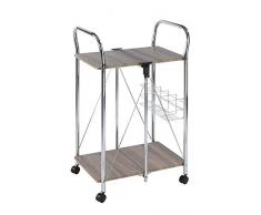 Wenko 900080100 Lily Desserte de Cuisine Dinette Bois Marron