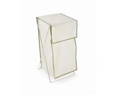 H & L Russel Ltd Panier Ã linge pliable Taupe avec liserÃ© vert